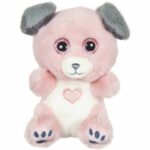 Peluche a forma di cane Cutydoo Love - GIPSY TOYS - 13 cm - Rosa/Grigio