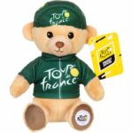 Peluche ufficiale del Tour de France - GIPSY TOYS - Tour de France - Orso con maglia e cappellino da velocista verdi - 15 cm