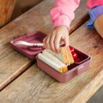 Scatola per panini per bambini - MONBENTO - Posate incluse - Senza BPA - Snacky Rose Blush - immagine 5