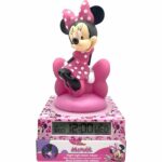 Sveglia con statuetta luminosa 3D - LICENZA PER BAMBINI - Minnie Mouse - Dai 3 anni in su