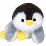 Peluche Pinguino Floppy Choopy - GIPSY TOYS - 22 cm - Nero / Bianco / Grigio