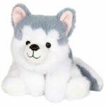 Peluche di husky Floppy Choopy - GIPSY TOYS - 22 cm - Grigio/Bianco