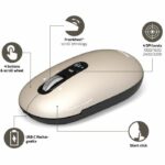 Mouse wireless - PORT Designs - 910500 PURE - Bluetooth - Ricaricabile - Beige chiaro - immagine 3