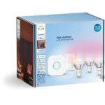 Kit di avviamento - PHILIPS HUE - Illuminazione ambientale bianca e colorata - 1 Bridge + 3 faretti LED GU10 + 1 dimmer - immagine 5