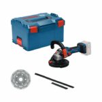 Levigatrice per calcestruzzo a batteria BOSCH PROFESSIONAL - GBR 18V-15 S - Senza batteria né caricabatteria - Valigetta + chiave inglese + corona + mola abrasiva