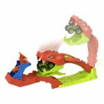 Monster Trucks Playset - JJN44 - Bone Shaker incluso - 4 piste da 15 cm - Lanciatore ed elementi riposizionabili - immagine 4