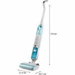 Aspirapolvere e lavapavimenti senza fili - DOMO DO253SW - 10.000 Pa - autonomia 35 min - 75 m² - contenitore polvere 450 ml - Bianco/Blu - immagine 3