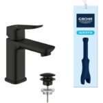 Miscelatore per lavabo - GROHE DICE - Misura S - Click-clack - Nero opaco