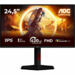 Monitor per PC da gaming - AOC - 24,5" - FHD - 420Hz (OC, 400Hz nativo) - Pannello IPS veloce - 0,3ms - Regolabile in altezza - 25G4KUR