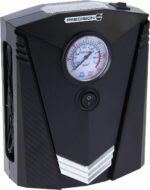 Mini compressore 12V - ACCIAIO DI PRECISIONE - 8 bar - Raccordi Presta, Schrader e ago - Tubo flessibile da 3 m - 100 W - Torcia LED - immagine 3