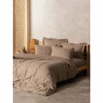 Set di biancheria da letto - 1 copripiumino 140 x 200 cm + 1 federa 60 x 60 cm - 100% cotone rinforzato - Stampa a quadri effetto visone
