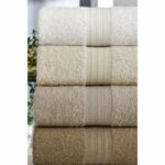 Set di 4 asciugamani - 50 x 85 cm - Marrone - immagine 3