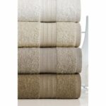 Set di 4 asciugamani - 50 x 85 cm - Marrone - immagine 4