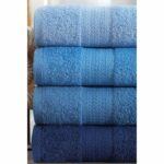 Set di 4 asciugamani - 50 x 85 cm - Blu - immagine 4