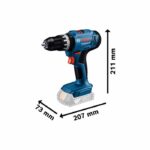 Trapano a percussione a batteria BOSCH PROFESSIONAL - GSB 18V-25 - 2 batterie GBA 2.0Ah + caricabatterie GAL 18V-20 + 63 accessori - immagine 3