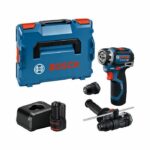 Trapano/avvitatore a batteria BOSCH PROFESSIONAL - Flexiclick GSR 12V-32 FC - 2 batterie GBA 2,0 Ah, + caricabatterie + accessori + custodia