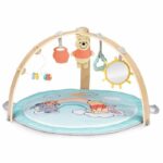 DISNEY BABY - WINNIE - Tappetino da gioco reversibile, pieghevole e convertibile per neonati - arco in legno - giocattoli sensoriali e musicali, specchio