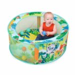 BRIGHT STARTS - Piscina di palline pieghevole a tema foresta pluviale con borsa per il trasporto inclusa, 20 palline - immagine 3