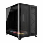 Case per PC - CORSAIR - AIR 5400 RS-R ARGB Mid-Tower in vetro temperato - Ventole a rotore inverso RGB - Nero
