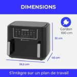 Friggitrice ad aria Continental Edison CEFR2400TB - 2600 W - 10,5 L - Nero - immagine 4