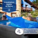 Telo di copertura estivo a bolle - GRE - 180 µ - Piscina 8,10 x 4,70 m - Per piscine in acciaio/resina, tubolari o autoportanti - immagine 6