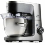 Impastatrice planetaria multifunzione - DOMO - 1200 W - 4,5 L - 8 velocità + Pulse - Grigio / Nero