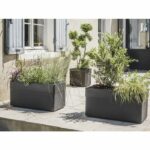 Fioriera da 80 cm - EDA - CAREL - 63L - Con ruote - Per esterni o interni - 78 x 39 x 39 cm - Tortora - immagine 4