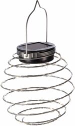 Set di 2 lampade a sospensione solari a spirale - GALIX - G2619 - Altezza 18,2 cm - Diametro 12 cm - 16 Micro LED - Multicolore - 3 Lumen
