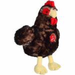 Pollo di peluche - GIPSY TOYS - Insonorizzato - 22 cm - Nero