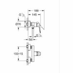 Miscelatore doccia - GROHE DICE - Cromo - immagine 3