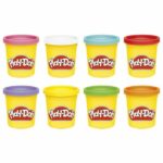 Play-Doh 8 colori arcobaleno, barattoli da 85 g di pasta modellabile