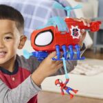 Elicottero della squadra di Spidey, personaggio da 7,5 cm e veicolo con proiettile, Marvel Spidey e i suoi fantastici amici, dai 3 anni in su - immagine 3