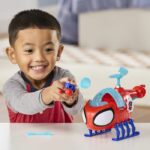 Elicottero della squadra di Spidey, personaggio da 7,5 cm e veicolo con proiettile, Marvel Spidey e i suoi fantastici amici, dai 3 anni in su - immagine 4