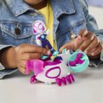 Veicolo elicottero Ghost-Spider con personaggio da 7,5 cm e accessori, giocattoli per bambini dai 3 anni in su, Spidey e i suoi straordinari amici - immagine 5
