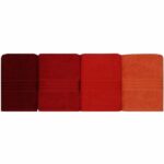 Set di 4 asciugamani - 50 x 90 cm - Arancione - immagine 3