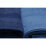 Set di 4 teli da bagno - 70 x 140 cm - Blu - immagine 4