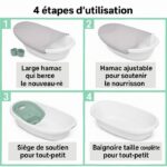 INGENUITY Vaschetta per il bagnetto trasformabile, extra large con amaca in tessuto morbido e supporto per la seduta, adatta da 0 a 24 mesi - immagine 2