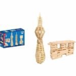 JEUJURA - Set di costruzioni in legno - TECAP Classic - 300 pezzi - Età 3+