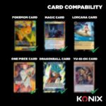 Raccoglitore ad anelli premium - Konix - Giochi di carte collezionabili - Magic: The Gathering, Pokémon, Yu-Gi-Oh! - Nero - immagine 2