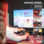 Konix Racing Wheel - Controller Nintendo Switch Joy-Con 2 - Compatibile con Mario Kart World - Supporto a ventosa - Nero - immagine 5