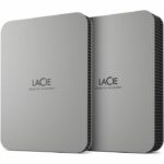 Disco rigido esterno LaCie Mobile Drive Moon Silver USB-C STLP5000400 - 5 TB