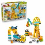LEGO DUPLO My Town 10476 Cantiere e veicoli da costruzione 3 in 1 - Set di gioco creativo