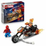 LEGO | Marvel 76335 Spider-Man e la sua motocicletta contro Ghost Rider - Giocattolo per bambini e bambine dai 6 anni in su