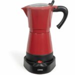 Caffettiera elettrica italiana - LIVOO - DOD117RC - 480 W - 300 ml - 6 tazze - Rosso/Nero