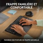 Tastiera wireless Logitech Wave Keys AZERTY ergonomica con poggiapolsi - immagine 3