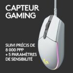 Mouse da gioco - Cablato - Logitech G - G203 - Bianco - immagine 3