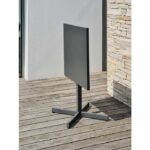 Tavolino da giardino - CITY GARDEN - Louise - 70 x 70 cm - Piano pieghevole in acciaio - Antracite - immagine 4