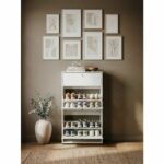 Scarpiera - LÜNEBURG - Bianca - 12 paia - 58 x 25 x 111 cm - immagine 3