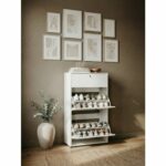 Scarpiera - LÜNEBURG - Bianca - 12 paia - 58 x 25 x 111 cm - immagine 5