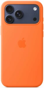 APPLE iPhone 17 Pro Max - Custodia in silicone con MagSafe - Arancione - immagine 3